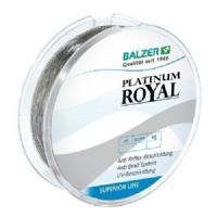 4005652116044 - Platinum Royal line - Rullekapacitet:300M. - Brudstyrke:9.1kg. - Farve:Gr&aring; - 001 2302 030<br>By using state-of-the-art polymers the Platinum has significant great resistance to abrasion, yet it remains just as supple as ever. The AntiTwist system developed by Balzer reduces line-twisting to a minimum. The special anti-reflex coating ensures inconspicuous bait presentation even on bright days or in clear water. 
Highly compressed molecules ensure maximum load-bearing capacities, UV protective coating, Extremely high resistance to abrasion, Incredibly little elongation, Extremely supple for maximum casting distances, AntiTwist system reduces twisted lines to a minimum.