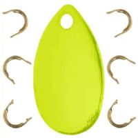 4005652161327 - Edition Sea, fladfiske spoon blade med eyelets - Længde:8cm. - Farve:Gul, UV - 001 4732 042<br>Useful accessories for all anglers, who want to construct their own systems or in order to refine existing leaders individually.