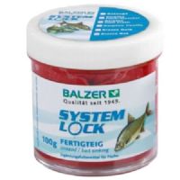 4005652169781 - System Lock ready-made dough - Vægt:100g. - Farve:Rød - Baittype:Synkende - Smag/duft:Bream - 001 8479 003<br>Very catchy ready-made paste prepared according to proven recipes. The dough is enriched with lots of amino acids and intense, natural flavors. Despite its flexibility the dough adheres very well on the hook.
