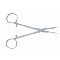 4005652188058 - Arterieklemme, buet - Længde:25cm. - Farve:Sølv - 001 8437 025<br>Artery clamp curved tip 25cm