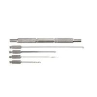 4005652802640 - Edition Carp, rustfri stål boilie værktøjs sæt - 001 6300 014<br>Robust stainless steel set, consisting of handle and 4 screw-on attachments.