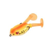 4005652805115 - Shirasu Paddle Frog - Længde:10cm. - Vægt:20g. - Farve:Hot Peach - 001 3651 002<br>The frogs’ legs are structured like the tail of a rubber fish and they make a kick up a real row in the water. They float with a weed-protection hook. Length 10cm, weight 20g.