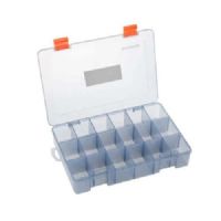 4005652818719 - Shirasu grej&aelig;ske - Farve:Transparent - 001 1936 300<br>Shirasu Tackle box, which feature a large number of compartments, making them ideal for tackles such as swivels, hooks, lures and so on. Thanks to the removable compartment separators, the compartments can be individually enlarged. The boxes are protected against UV light, so that the tackle does not fade even in strong sunlight. With 18 variable compartments.