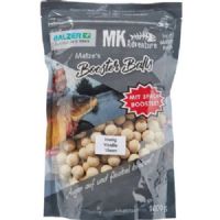 4005652820637 - MK Booster Balls - Vægt:1000g. - Farve:Hvid - Smag/duft:Honey/Vanilla - 001 8597 007<br>Matze´s “Booster Balls” come along with completely new characteristics. Their feature is to deliver the valuable goodness of the protein balls even faster to the water. The balls release their luring effect all the more effectively, and draw fish to the fodder place from a large radius. Furthermore Matze has improved the softness of the balls. Despite an unbelievably attractive consistency, which verifiably catches more fishes, they stay on the hook throughout the night. For extreme white fish or problems with crabs, one can easily re-harden the Booster Balls. Simply leave them lying open for a few days until the desired degree of hardness is reached. 

Contents: 1000g, resealable bag, 100% natural ingredients.