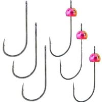 4005652833828 - Trout Collector, Cheburashka krog s&aelig;t for gummilarver - Vægt:0.21g. - Farve:Pink - 001 6091 008<br>Just right for our Larva softbaits. Contents: 3 light-weight hooks, 3 hooks with 0.21 g tungsten bead. Hook size 8 suitable for the 5cm larva, hook size 10 suitable for the 3cm larva