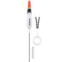 4005652839134 - Trout Attack, C. Slim Jim fl&aring;d med glaslod og gummistoppere - Vægt:4g. - 001 6090 204<br>First-class float sets consisting of high-quality trout floats with small bodies, matching glass weights, triple swivels and line stoppers.