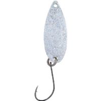 4005652845630 - Metallica ICE Spoon - 27mm. - Vægt:2g. - Farve:Sølv/grøn - 001 6098 201<br>Our new spoons with a triple appeal. Copious particles that look like small scales glitter on the anodised upper surface. The colour contrast is then found on the reverse. Incredibly successful!