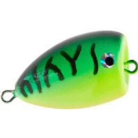 4005652851976 - Popper "Splash" med rasle - 30mm. - Vægt:3g. - Farve:Fireshark, UV - 001 6099 000<br>The steel balls in the body grab the attention of the trout when the popper is tugged on.