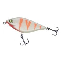 4005652852980 - Shirasu Jerk Bait wobler - 80mm. - Vægt:23g. - Farve:Stripe Albino, UV - arbejdsdybde110cm - Baittype:Jerk Bait - 001 3355 003<br>Absolute top-class hardbait: Developed by our Shirasu Pro Staff team, produced in the EU! The hardbait features the highest quality workmanship and technical sophistication, including TSS (Twin Top Water System) or Cast & Balance systems. The true value of a high-quality hardbait, however, only becomes apparent when you look at its performance, which ultimately decides whether it is a success or a failure. Each type of hardbait in the Shirasu series has its own individual features, precisely matched to the type of guide and the expected target fish. The Twitch hardbait, for example, swings out sideways (Walk the Dog), the Asp hardbait vibrates at a high frequency and the Deep Diver is aggressive. Our Pro Staffers have spent countless
hours and tests on the water optimising these features. Each individual hardbait is put through a test basin at the manufacturer’s before delivery. This means that you can be 100% sure that only perfectly running hardbaits leave the production.
All plugs are lead-free and fitted with steel balls. Caution: extremely sharp trebles! 

The Shirasu Jerk Bait is easy to jerk and reel in. When jerked, it breaks out sideways. When reeling in monotonously, it runs through the water with S-curves. The Shirasu Jerk has a special feature: If you make a recovery stop, it slowly sinks down flanking. This flanking sink appears to trigger an impulse in the pikes, as it is in this phase that they often attack. Diving depth 8cm: 1.1m, 10cm: 1.3m, 12cm: 1.5m.