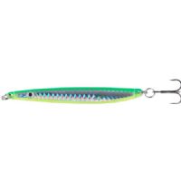 4005652855509 - Colonel Z havørred spoon. UV - 10mm. - Vægt:22g. - Farve:Grøn/gul reflex - 001 3364 022<br>Excellent seatrout lures made of zinc-alloy in attractive colours. Needle-sharp treble hooks with double split ring minimises the drop-out rate.