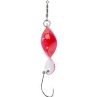 4005652859972 - Pro Staff Series Shooter Spoon - 34mm. - Vægt:3.5g. - Farve:Rød/hvid - 001 6041 113<br>This spoon is a real highlight: its unique propeller shape makes it turn on its own axis at the slightest pull, which drives the trout absolutely crazy. In our numerous tests, the Shooter also lured completely passive fish to bite. As it can be used extremely slowly, it is also a top spoon for winter fishing. The front and back of each spoon have contrasting colours which create a unique play of colours when turned. Each spoon features a micro triple swivel that safely prevents line twist. Can be thrown very far.