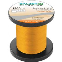 4005652860329 - Iron Line 8 fletline - Rullekapacitet:1500M. - Brudstyrke:8.1kg. - Farve:Orange - 001 2646 010<br>Balzer’s Ironline 8 boasts an eightfold braided high-performance line with an excellent load-bearing capacity. The line is impressive thanks to a soft, yet abrasion-resistant surface that enables the line to slide silently through the guides and which facilitates enormous casting distances. Thanks to the fact that it hardly stretches at all, you have direct contact to both bait and fish. In the Ironline 8 series you can find the right line for all types of fishing; what’s more at fantastic prices! 

Features: 8-fold braiding, round braiding, 100% PE fibre, high load-bearing capacities, very soft surface, high abrasion resistance, extremely little stretching, UV protected. 

Iron Line Spin orange: Excellent for fishing with soft lures thanks to its good visibility.