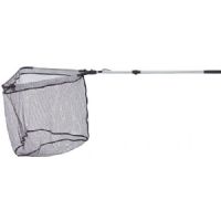 4005652864044 - Never hook Never smell fangstnet, teleskopisk h&aring;ndtag - Længde:270cm. - 001 8239 270<br>Never hook Never smell landing net, 2 sections, Infinite adjustment and detention. Mesh width 10 fletline, net size 60x60cm. 

Landing net with black, rubberized nets and aluminum net heads.

Every fisherman is familiar with the problem: Once the fish is lying in the landing net the treble hook gets snarled up in the net and it is often impossible to release the hook, the only solution being to use scissors. Thanks to the rubberized surface of the net, this problem is at last a thing of the past. It is now child’s play to release snarled up treble hooks. Another advantage is that the net repels all smells because the fish slime cannot penetrate the net material.