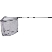 4005652864174 - Never hook Never smell fangstnet, teleskopisk h&aring;ndtag - Længde:300cm. - 001 8240 300<br>Never hook Never smell landing net, 3 sections, Infinite adjustment and detention. Mesh width 10 fletline, net size 60x60cm. 

Landing net with black, rubberized nets and aluminum net heads.

Every fisherman is familiar with the problem: Once the fish is lying in the landing net the treble hook gets snarled up in the net and it is often impossible to release the hook, the only solution being to use scissors. Thanks to the rubberized surface of the net, this problem is at last a thing of the past. It is now child’s play to release snarled up treble hooks. Another advantage is that the net repels all smells because the fish slime cannot penetrate the net material.