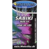 747191995011 - Waterstar Sabiki Rig - Silde forfang - Green flash - 6 kroge str. 14 - Line: 30 LBS