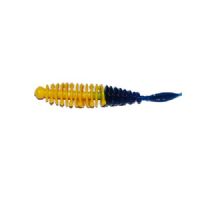 747191999231 - Waterstar - Rubber Baits - Model: Slim Lady - 5,5 cm - 10 stk. - Farve: Gul/Lyseblå - Smag: Hvidløg