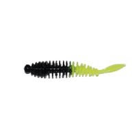 747191999392 - Waterstar - Rubber Baits - Model: Slim Lady - 5,5 cm - 10 stk. - Farve: Gul/Sort - Smag: Hvidløg