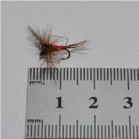 DRY0634 - Red Wulff Hair wing - Str.14<br>Super ørred flue