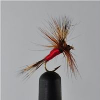 DRY0634 - Red Wulff Hair wing - Str.14<br>Super ørred flue