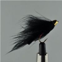DRY1343 - Zonker Cone head all black - Str.10<br>Storfanger til ørred