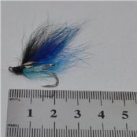 FLY0722 - Midnight Blue Salar - Str.6<br>Super fanger bundet på VMC Salar silver krog