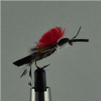 FLY0942 - Tørflue - Whitlooks Hopper - Farve: Natur med rød - Str. : 10