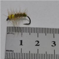 FLY1151 - Superpuppa Yellow Oliv Brown Hackle - Str.12<br>