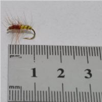 FLY1213 - Superpuppa Yellow/Olive – Str.14<br>Superpupa, mest brugte flue ved mange Nordiske elve<BR>
Str.6 og 8 har jeg selv fiske Silver Salmon med i Michigan med stor held<BR>
prøv den i en Norsk elv, så skal du se løjer