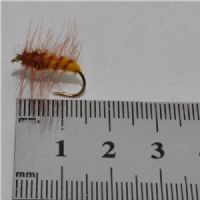 FLY1254 - Superpuppa Yellow/Olive – Str. 8<br>Superpupa, mest brugte flue ved mange Nordiske elve<BR>
Str.6 og 8 har jeg selv fiske Silver Salmon med i Michigan med stor held<BR>
prøv den i en Norsk elv, så skal du se løjer