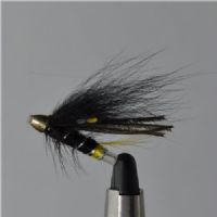 FLY1255 - Cone head Black Yellow tail 25mm<br>