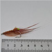 FLY1625 - Pattegris Spey hackle Saltvands krog - Str.6<br>Pattegris bundet på Saltvands krog og original spey hackle