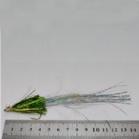RIC0214 - Eyed Green Flash Pike Flies 150mm<br>