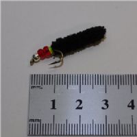 SGMAG005 - Maggot - Farve: Sort med rød og sølv hoved - Str. : 10