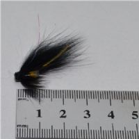 TUB0441 - Black & silver yellow  tail 10mm<br>Klar vands mønster