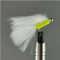 WS0167 - Long Shank - Bh Cat Whisker - Farve: Chartreuse/Hvid med sølv hoved - Str. : 10
