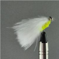 WS1910 - Long Shank - Cat Whisker Eyed - Farve: Chartreuse/Hvid med dobbelt sølv øjn - Str. : 10