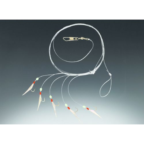 4005652106663 - Edition Sea, micro sildeforfang - Længde:150cm. - Farve:Fish Skin - 001 4792 100<br>Edition Sea Micro Herring System I 0.30/0.35mm 150cm 5x#14