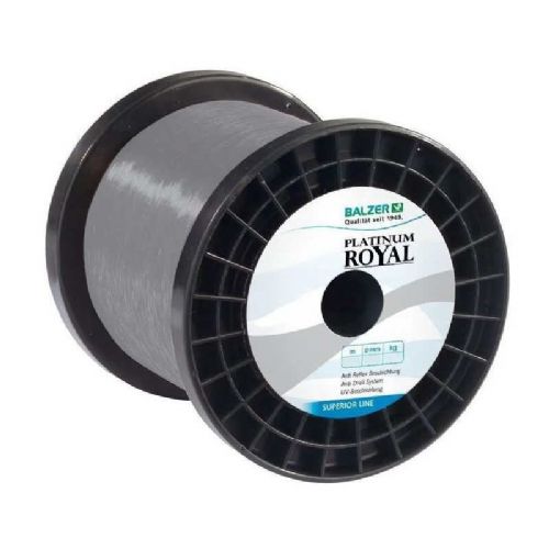 4005652116105 - Platinum Royal line - Rullekapacitet:2500M. - Brudstyrke:7kg. - Farve:Gr&aring; - 001 2303 025<br>By using state-of-the-art polymers the Platinum has significant great resistance to abrasion, yet it remains just as supple as ever. The AntiTwist system developed by Balzer reduces line-twisting to a minimum. The special anti-reflex coating ensures inconspicuous bait presentation even on bright days or in clear water. 
Highly compressed molecules ensure maximum load-bearing capacities, UV protective coating, Extremely high resistance to abrasion, Incredibly little elongation, Extremely supple for maximum casting distances, AntiTwist system reduces twisted lines to a minimum.