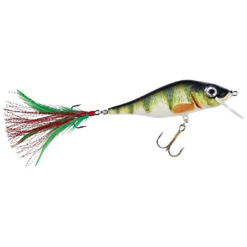 4005652174785 - MK Adventure Predator Snack - 90mm. - Vægt:14g. - Farve:Perch - arbejdsdybde200cm - Baittype:Flydende - 001 3402 009<br>The allround bait which deflects a great deal attracts the big predators. Strong perch and pike-perch which go foraying in the twilight in flat zones, and of course pike, which enjoy attacking the prey with the higher back, get caught by the treble hooks on this model. Available in four versions, all of them orientated towards the natural design of perch and white fish. One each in the natural version for clear waters and one each of rather more flamboyant natural patterns for murky surroundings and dark weather. The streamer tail also provides the decisive additional lure to the predator snacks. Type: floating. Immersion depth: 7cm: 1 - 1.5m, 9cm: 1.5 - 2m, 11cm: 2 - 2.5m.