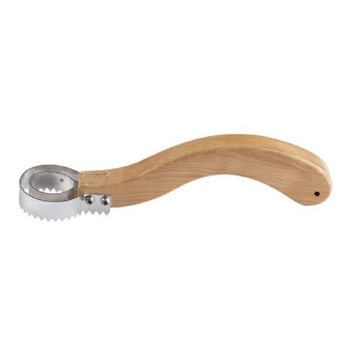4005652179841 - Ergonomisk sk&aelig;lfjerner - Længde:19cm. - 001 8487 002<br>With prongs in two rows. With wooden handle.