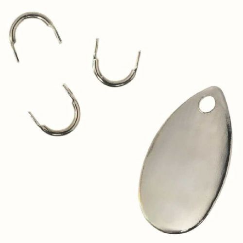 4005652186801 - Edition Sea, fladfiske spoon blade med eyelets - Længde:8cm. - Farve:S&oslash;lv - 001 4732 122<br>Useful accessories for all anglers, who want to construct their own systems or in order to refine existing leaders individually.