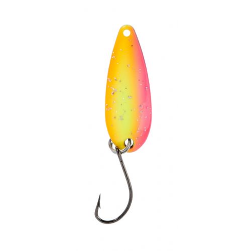 4005652821658 - Pro Staff Series Swindler Spoon - 30mm. - Vægt:2.3g. - Farve:Pink/gul/orange glimmer, UV - 001 6067 213<br>With a tumbling run for more passive trouts. Can be guided extremely slow. Top in the cold season.