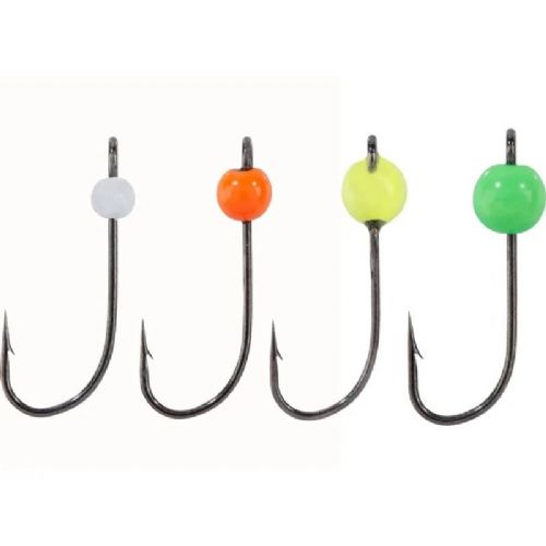 4005652831411 - Trout Collector, kroge med tungstenshoved, mix - Farve:Mix - 001 6079 100<br>Ideal for beginners. All four weights in one set. Size 8 is the perfect fit for our 5cm Trout Collectors and size 6 for the 7cm models. For easy orientation, the colours indicate the respective weight. white 0.21g, orange 0.45g, yellow 0.73g, green 1.30g.