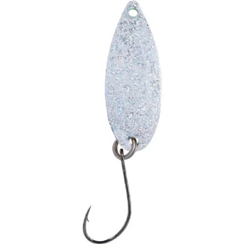 4005652845630 - Metallica ICE Spoon - 27mm. - Vægt:2g. - Farve:Sølv/grøn - 001 6098 201<br>Our new spoons with a triple appeal. Copious particles that look like small scales glitter on the anodised upper surface. The colour contrast is then found on the reverse. Incredibly successful!