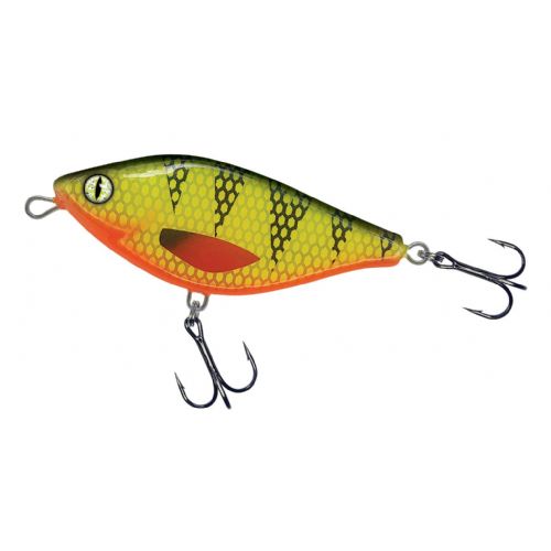 4005652853079 - Shirasu Jerk Bait wobler - 100mm. - Vægt:42g. - Farve:Perch, UV - arbejdsdybde130cm - Baittype:Jerk Bait - 001 3356 006<br>Absolute top-class hardbait: Developed by our Shirasu Pro Staff team, produced in the EU! The hardbait features the highest quality workmanship and technical sophistication, including TSS (Twin Top Water System) or Cast & Balance systems. The true value of a high-quality hardbait, however, only becomes apparent when you look at its performance, which ultimately decides whether it is a success or a failure. Each type of hardbait in the Shirasu series has its own individual features, precisely matched to the type of guide and the expected target fish. The Twitch hardbait, for example, swings out sideways (Walk the Dog), the Asp hardbait vibrates at a high frequency and the Deep Diver is aggressive. Our Pro Staffers have spent countless
hours and tests on the water optimising these features. Each individual hardbait is put through a test basin at the manufacturer’s before delivery. This means that you can be 100% sure that only perfectly running hardbaits leave the production.
All plugs are lead-free and fitted with steel balls. Caution: extremely sharp trebles! 

The Shirasu Jerk Bait is easy to jerk and reel in. When jerked, it breaks out sideways. When reeling in monotonously, it runs through the water with S-curves. The Shirasu Jerk has a special feature: If you make a recovery stop, it slowly sinks down flanking. This flanking sink appears to trigger an impulse in the pikes, as it is in this phase that they often attack. Diving depth 8cm: 1.1m, 10cm: 1.3m, 12cm: 1.5m.