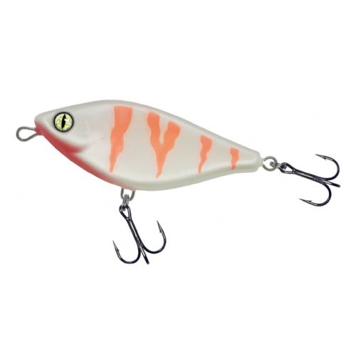 4005652853123 - Shirasu Jerk Bait wobler - 120mm. - Vægt:70g. - Farve:Stripe Albino, UV - arbejdsdybde150cm - Baittype:Jerk Bait - 001 3357 003<br>Absolute top-class hardbait: Developed by our Shirasu Pro Staff team, produced in the EU! The hardbait features the highest quality workmanship and technical sophistication, including TSS (Twin Top Water System) or Cast & Balance systems. The true value of a high-quality hardbait, however, only becomes apparent when you look at its performance, which ultimately decides whether it is a success or a failure. Each type of hardbait in the Shirasu series has its own individual features, precisely matched to the type of guide and the expected target fish. The Twitch hardbait, for example, swings out sideways (Walk the Dog), the Asp hardbait vibrates at a high frequency and the Deep Diver is aggressive. Our Pro Staffers have spent countless
hours and tests on the water optimising these features. Each individual hardbait is put through a test basin at the manufacturer’s before delivery. This means that you can be 100% sure that only perfectly running hardbaits leave the production.
All plugs are lead-free and fitted with steel balls. Caution: extremely sharp trebles! 

The Shirasu Jerk Bait is easy to jerk and reel in. When jerked, it breaks out sideways. When reeling in monotonously, it runs through the water with S-curves. The Shirasu Jerk has a special feature: If you make a recovery stop, it slowly sinks down flanking. This flanking sink appears to trigger an impulse in the pikes, as it is in this phase that they often attack. Diving depth 8cm: 1.1m, 10cm: 1.3m, 12cm: 1.5m.