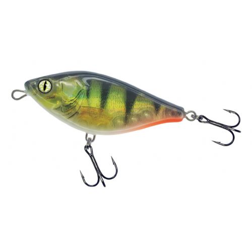 4005652853147 - Shirasu Jerk Bait wobler - 120mm. - Vægt:70g. - Farve:Clear Perch, UV - arbejdsdybde150cm - Baittype:Jerk Bait - 001 3357 005<br>Absolute top-class hardbait: Developed by our Shirasu Pro Staff team, produced in the EU! The hardbait features the highest quality workmanship and technical sophistication, including TSS (Twin Top Water System) or Cast & Balance systems. The true value of a high-quality hardbait, however, only becomes apparent when you look at its performance, which ultimately decides whether it is a success or a failure. Each type of hardbait in the Shirasu series has its own individual features, precisely matched to the type of guide and the expected target fish. The Twitch hardbait, for example, swings out sideways (Walk the Dog), the Asp hardbait vibrates at a high frequency and the Deep Diver is aggressive. Our Pro Staffers have spent countless
hours and tests on the water optimising these features. Each individual hardbait is put through a test basin at the manufacturer’s before delivery. This means that you can be 100% sure that only perfectly running hardbaits leave the production.
All plugs are lead-free and fitted with steel balls. Caution: extremely sharp trebles! 

The Shirasu Jerk Bait is easy to jerk and reel in. When jerked, it breaks out sideways. When reeling in monotonously, it runs through the water with S-curves. The Shirasu Jerk has a special feature: If you make a recovery stop, it slowly sinks down flanking. This flanking sink appears to trigger an impulse in the pikes, as it is in this phase that they often attack. Diving depth 8cm: 1.1m, 10cm: 1.3m, 12cm: 1.5m.