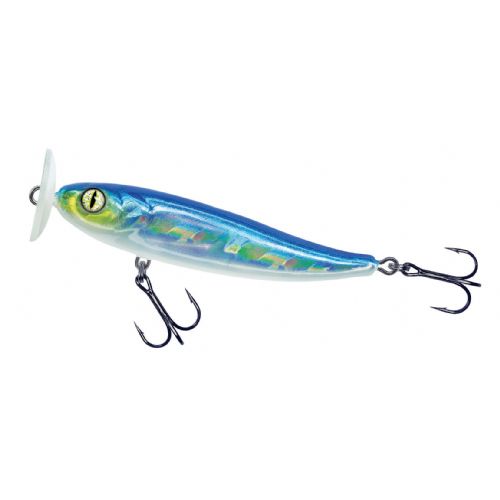 4005652853178 - Shirasu Top Water wobler - 70mm. - Vægt:7g. - Farve:Minnow - arbejdsdybde0cm - Baittype:Top Water - 001 3358 001<br>Absolute top-class hardbait: Developed by our Shirasu Pro Staff team, produced in the EU! The hardbait features the highest quality workmanship and technical sophistication, including TSS (Twin Top Water System) or Cast & Balance systems. The true value of a high-quality hardbait, however, only becomes apparent when you look at its performance, which ultimately decides whether it is a success or a failure. Each type of hardbait in the Shirasu series has its own individual features, precisely matched to the type of guide and the expected target fish. The Twitch hardbait, for example, swings out sideways (Walk the Dog), the Asp hardbait vibrates at a high frequency and the Deep Diver is aggressive. Our Pro Staffers have spent countless
hours and tests on the water optimising these features. Each individual hardbait is put through a test basin at the manufacturer’s before delivery. This means that you can be 100% sure that only perfectly running hardbaits leave the production.
All plugs are lead-free and fitted with steel balls. Caution: extremely sharp trebles! 

Our Topwater Bait gives you two surface hardbaits in one with our innovative Twin Topwater System (TTS). And here’s how it works: You can fish with the hardbait with the plastic plate or without the plate. Simply place the plate on the front eyelet or remove it. Without the plate, the hardbait runs like a classic topwater hardbait, i.e. it breaks out to the left and right. With the plate attached, the hardbait becomes a popper that can be retrieved with a jerk, creating a good splash of water and a popping sound due to the concave shape of the plate. Supplied with 2 plates. Diving depth 7 and 10cm: 0m.