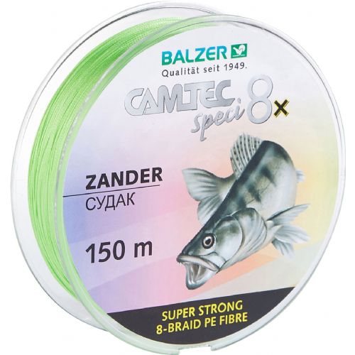 4005652859590 - Camtec Speci 8x fletline - Rullekapacitet:150M. - Brudstyrke:11kg. - Farve:Chartreuse - Variant:Zander - 001 2076 016<br>Speci 8x: our new line with 8-fold braiding and a sensational price/performance ratio!
Our Speci line is now also available as an 8-fold high-performance line which is in terms of colors and diameter precisely tailored to the respective target fish or fishing method. 
The lines are made of 100% PE fibers! 

Features: 8-fold braiding, Round braiding, 100% PE fibre, High load-bearing capacities, Soft surface, High abrasion resistance, Extremely little stretching, UV protected.
