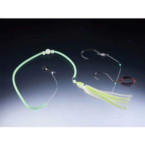 4005652863887 - 71° North Special, naturlig bait forfang, lingfish/torsk/hellefisk, #5/0 + #8/0 - Længde:80cm. - 001 4801 160<br>For heavy natural bait fishing for ling, tusk and halibut. You fish with large fish scraps or whole bait fish. The smaller single hook can be moved and adjusted to the size of the bait.